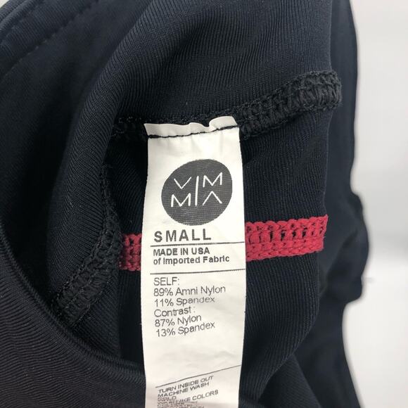 Vimmia Strive Leggings M Black Red Futuristic Cyber Goth Steam Punk Striped - Picture 9 of 9